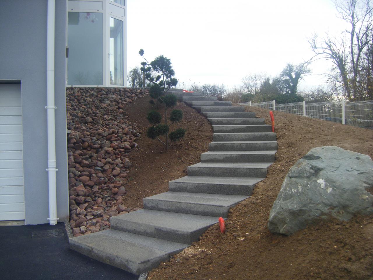 Création d'escalier en béton dans la Nièvre